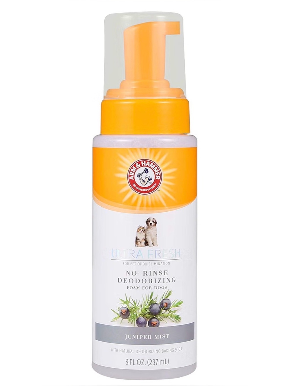Arm & Hammer Ultra Fresh Waterless Dog Shampoo Foam, Juniper Mist,